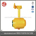 Gear lever fully welded ball valve